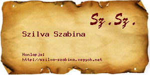 Szilva Szabina névjegykártya